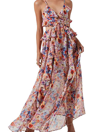 Women's Palace Floral-Print Ruffled Maxi Dress ASTR the Label