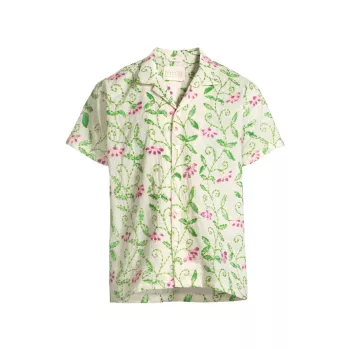 Походная рубашка с цветочной вышивкой HARAGO