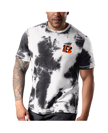Мужская черная футболка Cincinnati Bengals Freestyle Tie Dye MSX by Michael Strahan