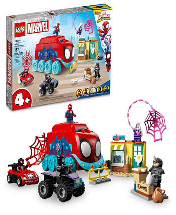 Spidey 10791 Набор игрушек для мобильной штаб-квартиры команды Marvel Team Spidey с минифигурками автомобилей и персонажей Lego
