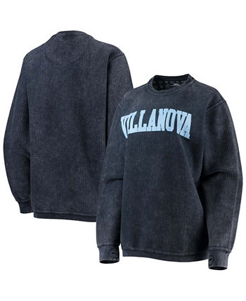 Женский темно-синий свитшот Villanova Wildcats Comfy Cord с базовым свитшотом-пуловером в винтажном стиле Pressbox