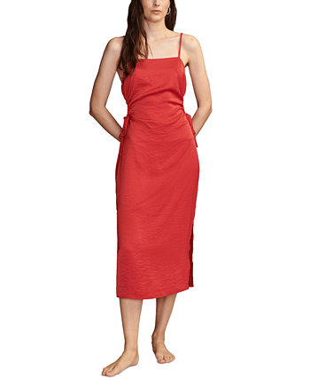 Women's Cutout Apron-Neck Midi Dress Lucky Brand