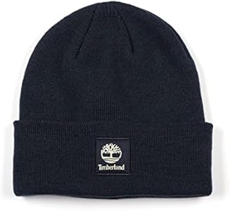 Шапка бини Timberland Men's Cuffed Beanie с тонким патчем Timberland