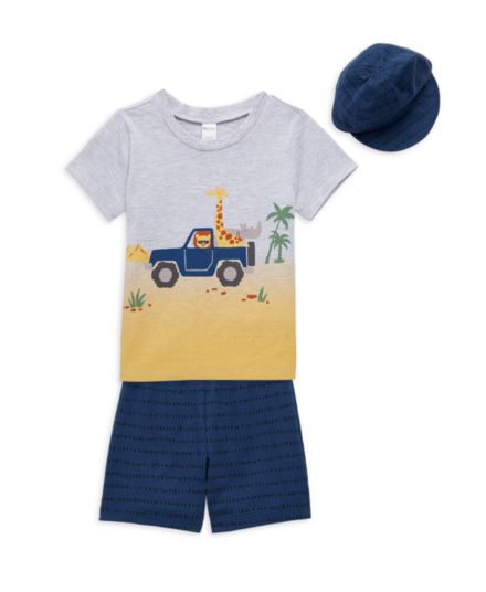 3-компонентная шапка, футболка и футболка для мальчика. Комплект шорт PL Baby
