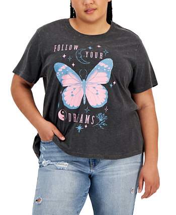 Модная футболка больших размеров Butterfly Dreams Rebellious One