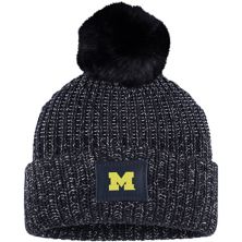 Женская темно-синяя вязаная шапка с манжетами и помпоном Love Your Melon Michigan Wolverines Unbranded