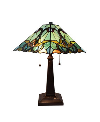 Настольная лампа Tiffany Style с цветочным рисунком Amora Lighting