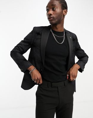 Черный пиджак Twisted Tailor Carter Star Twisted Tailor