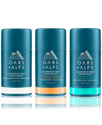 3 шт. Набор дезодорантов без алюминия для чувствительной кожи Oars + Alps