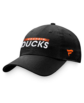 Мужская черная регулируемая кепка Anaheim Ducks Authentic Pro Rink Fanatics