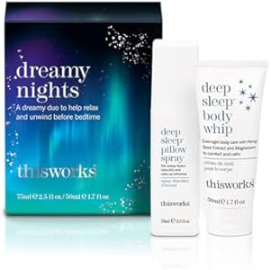 THISWORKS Dreamy Nights Gift Set Sleep Duo: Deep Sleep Pillow Spray (75ml) & Deep Sleep Body Whip Lotion (50ml) ($43 VALUE) Thisworks