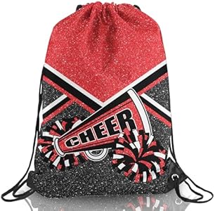 Cheer Drawstring Backpack Cheerleading Drawstring Bag Cheer Accessories Gifts for Cheerleaders (Blue,1 Pcs) Batorkpl