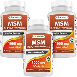 Best Naturals MSM 1000 mg 180 Capsules (Капсулы) Best Naturals