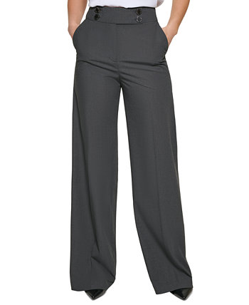 Женские широкие брюки Whitney с пуговицами спереди Calvin Klein