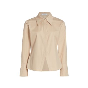 Tiffany Button-Up Poplin Shirt ANINE BING
