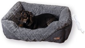 K&H Pet Products Thermo-Pet Lounge Sleeper Heated Bolster Dog & Cat Bed, Gray K&H Pet Products