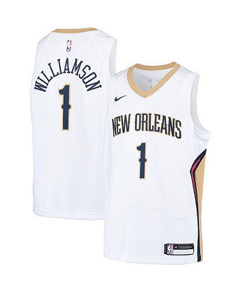 Youth Boys Zion Williamson White New Orleans Pelicans Swingman Player Jersey - Association Edition Nike
