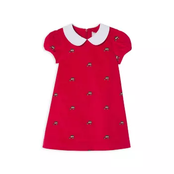 Baby Girl's, Little Girl's &amp; Girl's Paige Embroidered Tree Corduroy Dress Classic Prep