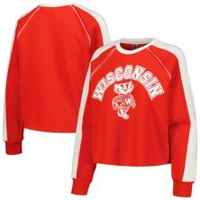 Женский укороченный пуловер Gameday Couture Red Wisconsin Badgers Blindside Raglan Gameday Couture