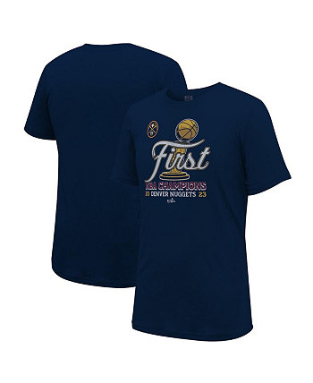 Мужская и женская темно-синяя футболка Denver Nuggets Champions Finals NBA 2023 Stadium Essentials