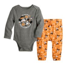 Disney's Mickey Mouse & Minnie Mouse Baby Boy Fall Holiday Bodysuit & Jogger Pants Set от Jumping Beans® Disney/Jumping Beans