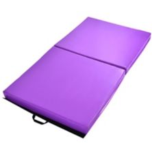 6' X 38&#34; X 4'' Purple Gymnastics Mat Two Folding Panel Slickblue