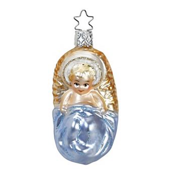 Inge Glas Our Savior German Glass Christmas Tree Ornament Free Box Inge Glas