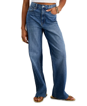 Широкие джинсы с высокой посадкой для юниоров Celebrity Pink