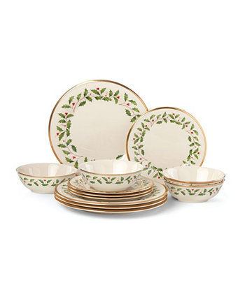 Праздничный набор тарелок и мисок из 12 предметов Lenox