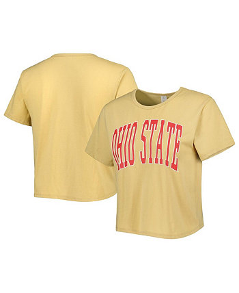 Женская желтая укороченная футболка Ohio State Buckeyes Core Fashion ZooZatz