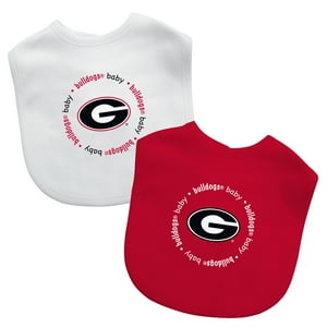 BabyFanatic Officially Licensed Unisex Baby Bibs 2 Pack - NCAA Georgia Bulldogs Baby Fanatic