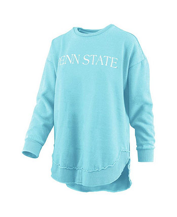 Женский мятный потертый пуловер-пончо в винтажном стиле Penn State Nittany Lions Seaside Springtime, толстовка-пончо в винтажном стиле Pressbox