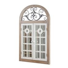 American Art Décor Rustic Cathedral Arch Shutter Wall Mirror American Art Décor