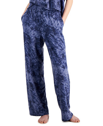 Женские широкие пижамные штаны с высокой посадкой, созданные для Macy's Jenni