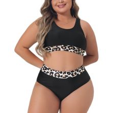 Plus Size Two Piece Swimsuit For Women Bathing Suits High Waisted Sporty Bikini Swimsuits Agnes Orinda