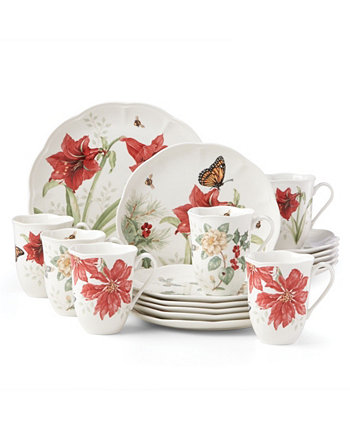 Набор столовой посуды Butterfly Meadow Holiday, 18 предметов, сервиз на 6 персон Lenox