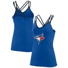 Women's Fanatics Branded Royal Toronto Blue Jays Barrel It Up Cross Back V-Neck Tank Top Fanatics