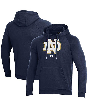 Мужской темно-синий пуловер с капюшоном и логотипом Notre Dame Fighting Irish Primary School на весь день Under Armour