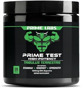 Prime Labs Tribulus Terrestris for Men - Men's Supplement with 95% Saponins - Energy & Vitality Booster - with 1,300 mg Tribulus Terrestris Extract - 120 Capsules Prime Labs