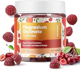 90 Count Magnesium Glycinate Gummies 400mg w/Ashwagandha Supplement - Sugar Free Zinc Magnesium Glycinate Supplement Ashwagandha Gummies for Adults Dreavio