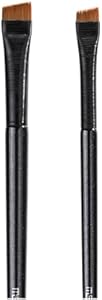 Fine Angled Eyeliner Brushes, MSQ Eye Liner brush, 2pcs Angled Eyebrow Brushes Set Ultra Thin Eyeliner Brush Synthetic Bristles Eye Makeup Tool Msq