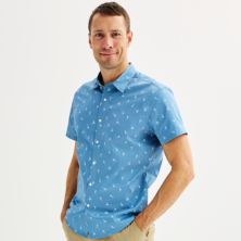 Мужская адаптивная рубашка с коротким рукавом Sonoma Goods For Life® Easy Dressing SONOMA