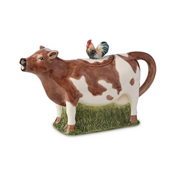 Certified International Vintage 3D Farm Cow Teapot Certified International