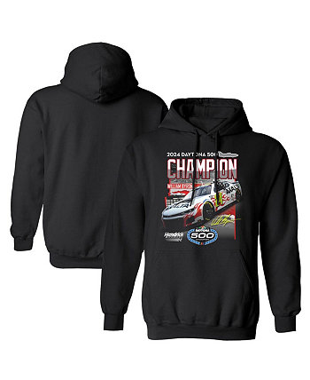 Мужской черный пуловер с капюшоном William Byron 2024 Daytona 500 Champion Checkered Flag Sports
