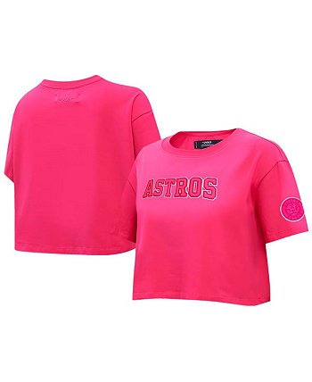 Women's Pink Houston Astros Triple Pink Boxy Cropped T-Shirt Pro Standard