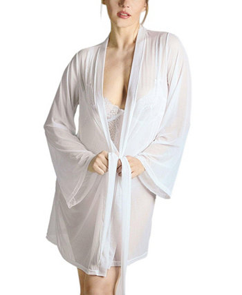 Женский сетчатый халат Charlotte с рукавами в стиле кимоно MEMOI