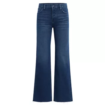 Джинсы Petite Rosie с высокой посадкой и широкими штанинами Hudson Jeans