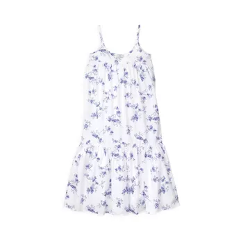 Ночная рубашка Chloe с цветочным принтом цвета индиго Petite Plume