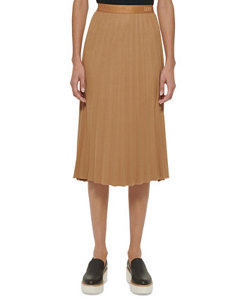Женская плиссированная юбка из искусственной замши DKNY