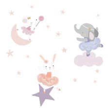 Bedtime Originals Tiny Dancer Ballet Animals & Stars Wall Decals- Elephant/bunny Bedtime Originals